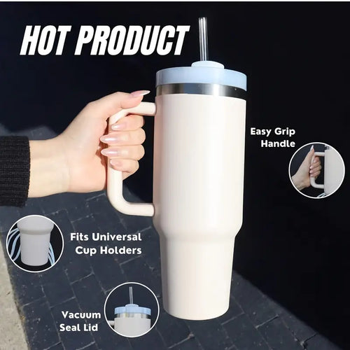1200ML STAINLESS STEEL BOTTLE WITH STRAW