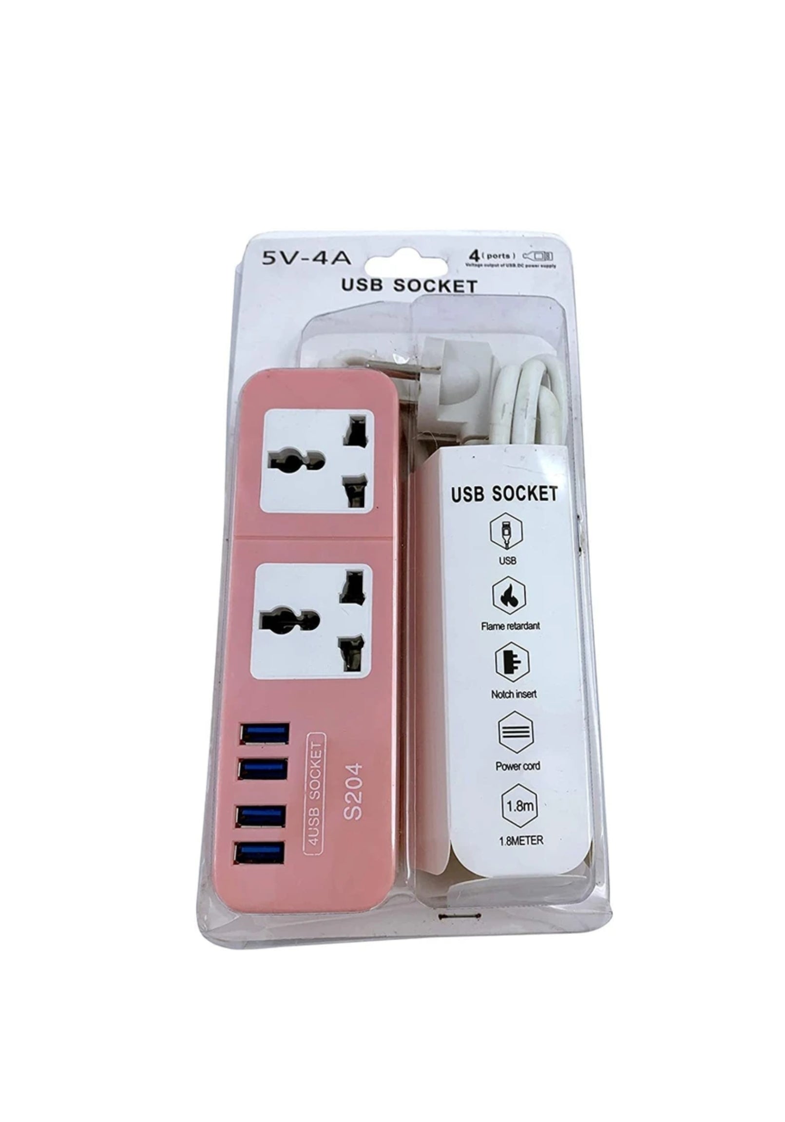 2 Socket with 4 USB Ports