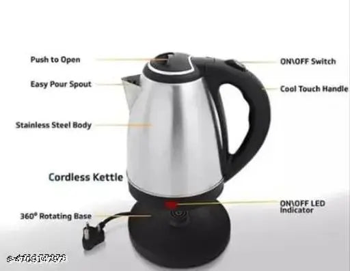 2 LTR STAINLESS STEEL ELECTRIC KETTLE (SILVER)